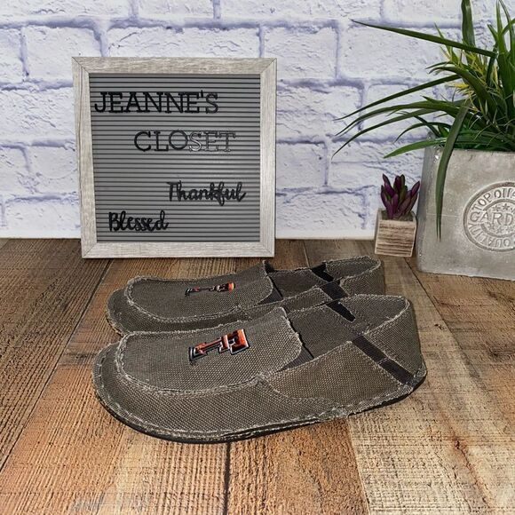 Men's TEXAS TECH Slip On Canvas Loafer Shoes Tan cruzerz NEW - Picture 9 of 12